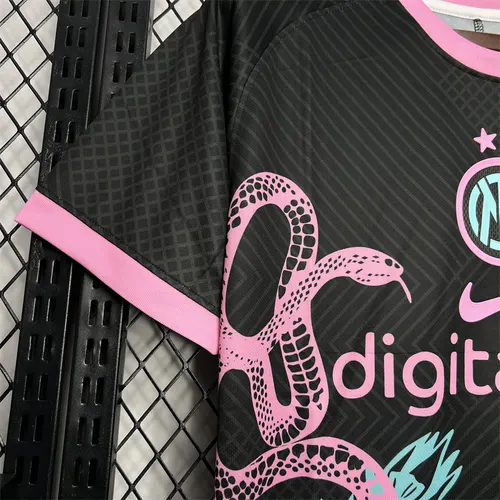 2024/2025 Inter Mailand Sonderedition Rosa Fußballtrikot AAA fan-gradät — view 4