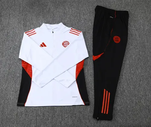 2025/2026 Bayern Munich Half-Pull Training Suit White Football Shirt  Set — view 7
