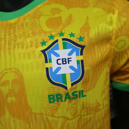 2024 Player Version Brazil Special Edition Jesus Yellow Football Shirt  — view 6