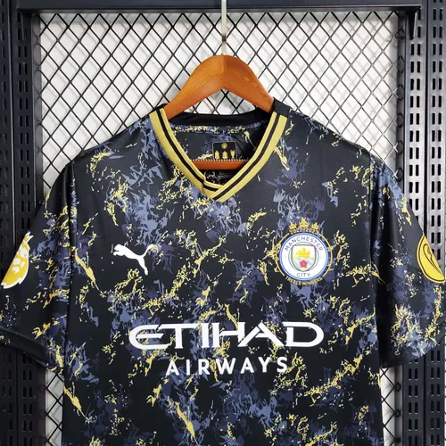 Camiseta de Fútbol Negra Edición Especial Manchester City 2023/2024  — view 7