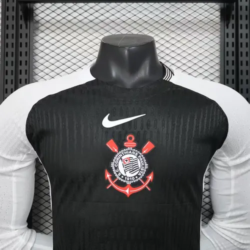 2025/2026 Manga Longa Versão Jogador Corinthians Camisa de Futebol Visitante  — view 3