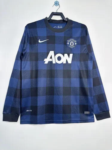 2013/2014 Maillot Rétro Manches Longues Manchester United Away Football