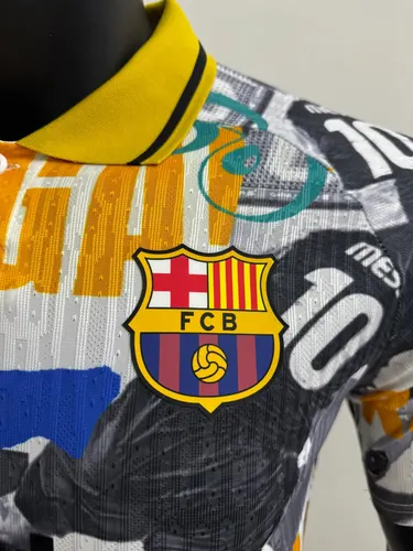 قميص برشلونة 2025/2026 نسخة اللاعب إصدار مشترك مع رونالدينيو كرة قدم جودة تايلاندية — view 5