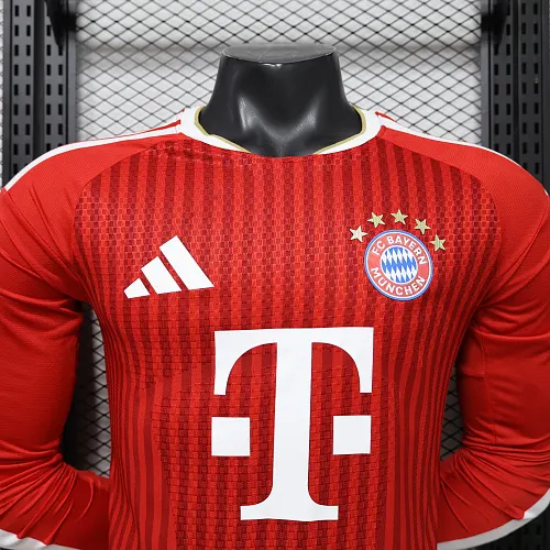 2026/2027 Mangas Longas Versão Jogador Bayern Munich Casa Camisa de Futebol   — view 3
