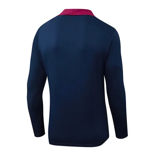 2025/2026 Barcelona Half-Pull Training Suit Royal Blue Jersey  Set 01 — view 4