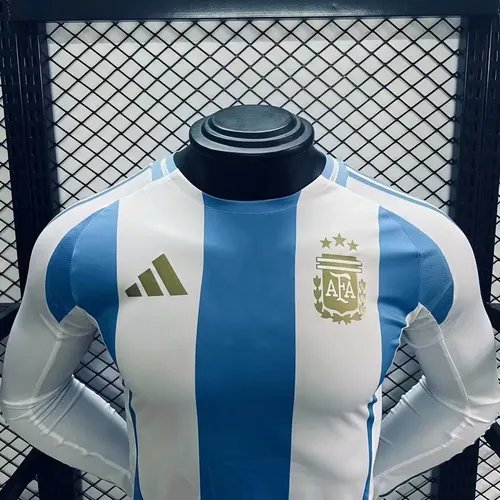 2024-2025 Versão Jogador Argentina Casa Manga Longa Jersey — view 3