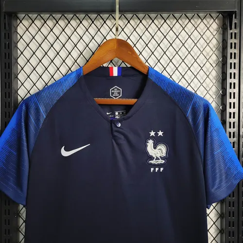 2018 Retro Frankreich Heim Fußballtrikot AAA Fan-Qualität — view 6