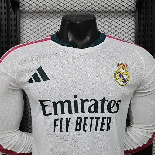 2026/2027 Long Sleeve Player Version Real Madrid Home Football Jersey   — view 3