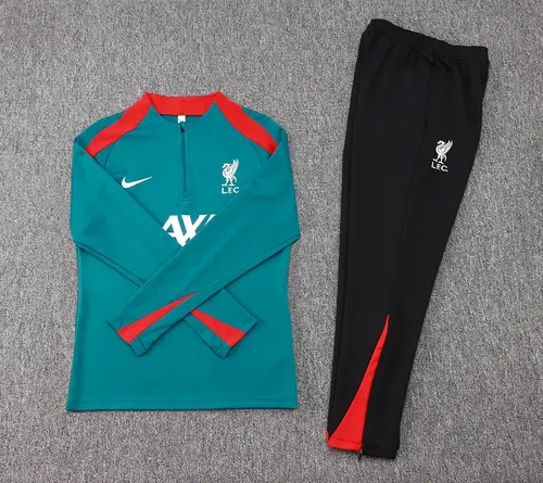 2024-2025 Liverpool Half-Pull Training Suit Green Jersey  Set — view 7