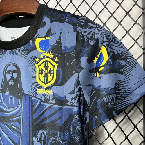 2024-2025 Brazil Special Edition Dark Blue Kids Size — view 4