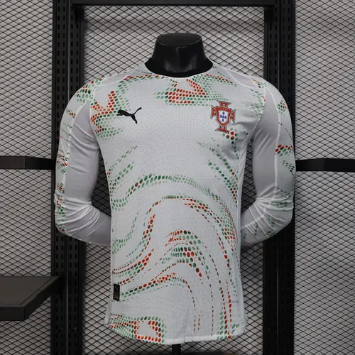 2025 Long Sleeve Player Version Portugal Away Football Shirt 