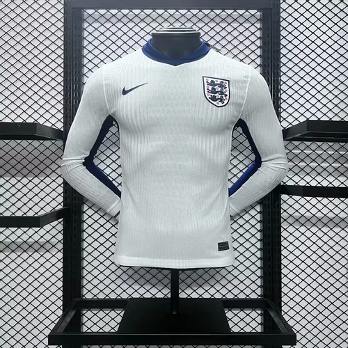 2024-2025 Spielerversion England Heim Langarm Fußballtrikot