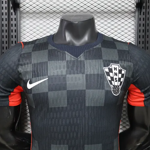 2026 Spielerversion Kroatien Nationalmannschaft Sonderedition Schwarz Fußballtrikot   — view 3