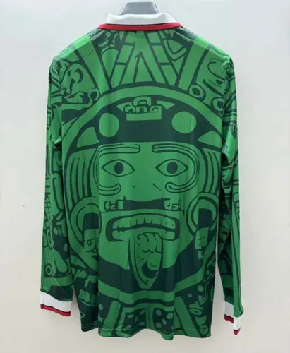 1998 Retro Long Sleeve Mexico Home Football Shirt  — view 2