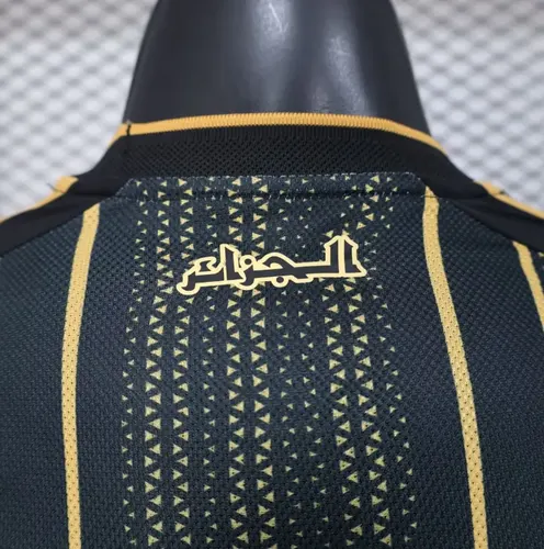 2026 Player Algerien Nationalmannschaft Trainingsanzug Schwarz Fußballtrikot  — view 7