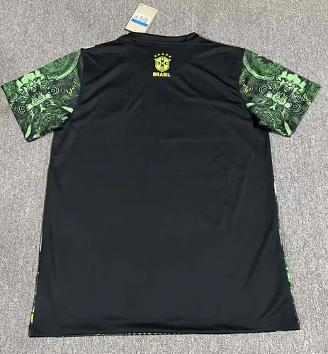 2025 Brasilien Sonderedition Jesus Schwarz Grün Fußballtrikot AAA Fan-Qualität — view 4