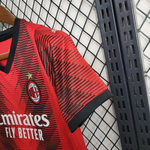 Tamanho Infantil 2023/2024 AC Milan Camisa de Futebol Casa  — view 10
