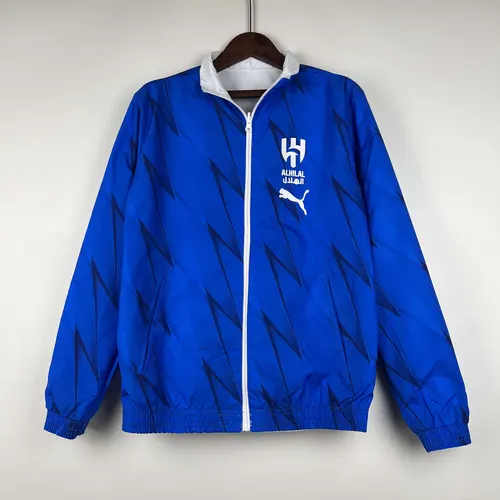 2023/2024 Al-Nassr Reversible Windbreaker(White-Blue)Soccer Jersey  — view 9