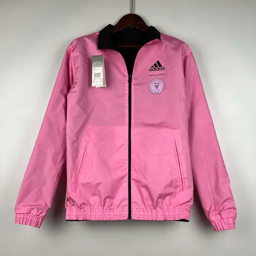 2023/2024 Inter Miami Reversible Windbreaker (schwarz-rosa) Fußballtrikot AAA fan-gradät — view 2