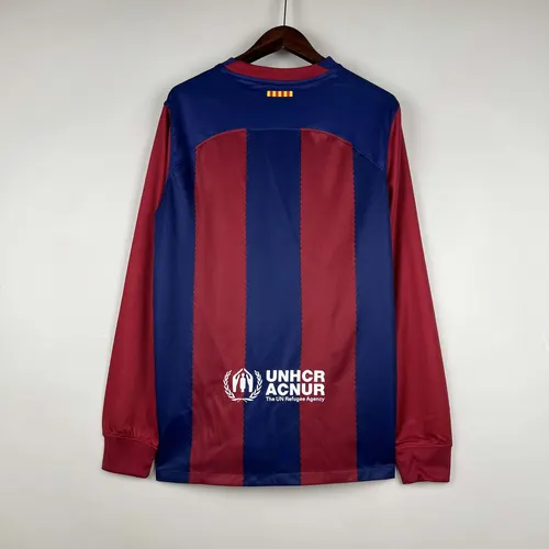 2023/2024 Manga Longa Barcelona Home  — view 2