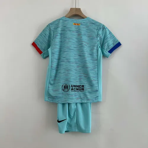 2023/2024 Barcelona Auswärtsdritt Fußballtrikot AAA fan-gradät Kindergröße — view 2