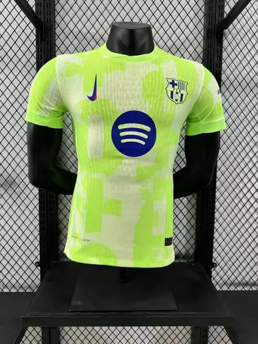 2024/2025 Spielerversion Barcelona Auswärtsdritt Kein Spotify Trikot AAA fan-gradät