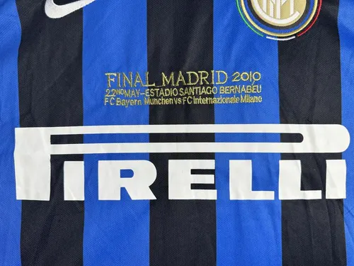2009/2010 Retro Long Sleeve Inter Milan Home Football Jersey  — view 5