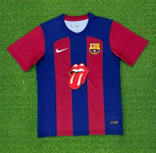 قميص برشلونة الإصدار المحدود رولينج ستونز 2023/2024 جودة تايلاندية