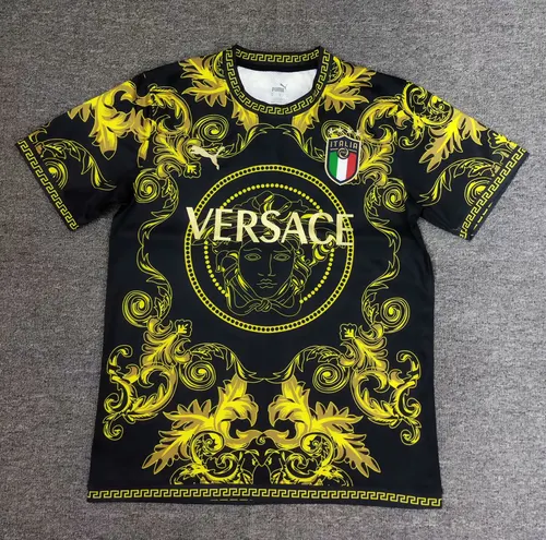 2024/2025 Italien Sonderedition Schwarz-Gold Fußballtrikot 
