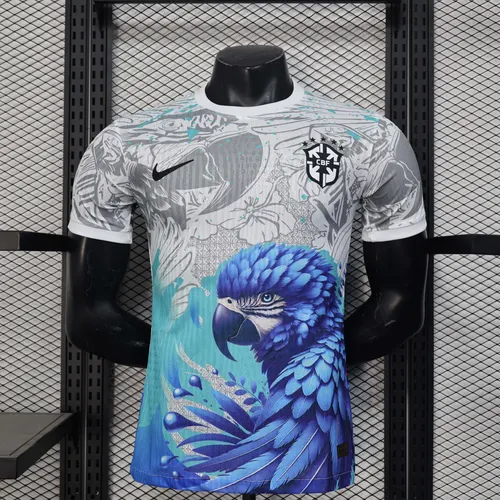 Version joueur Brésil édition spéciale blanc et bleu maillot de football AAA qualité fan 2025