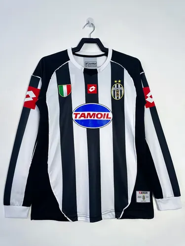 2002/2003 Retro Juventus Long Sleeves Home Soccer Jersey 