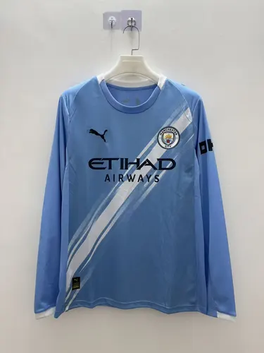 2025/2026 Long Sleeves Manchester City Home Football Jersey 