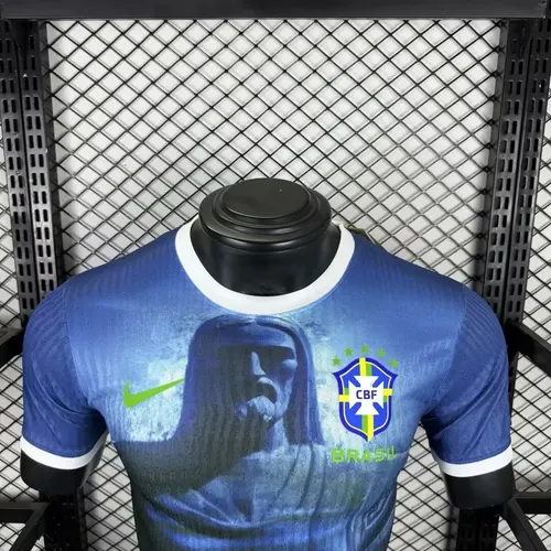 Camisa Brasil 2025/2026 Versão Jogador Edição Especial Jesus Futebol Jersey  — view 3