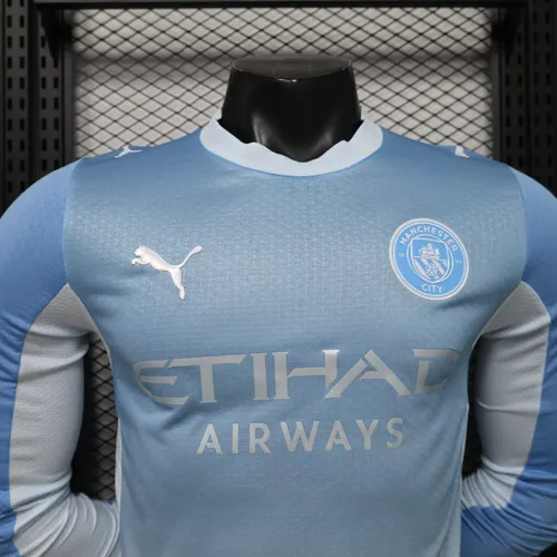 2026/2027 Long Sleeve Player Version Manchester City Home Football Jersey   — view 3