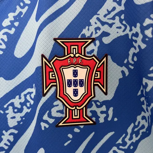2024 Portugal Torwart Fußballtrikot -Blau AAA Fan-Qualität — view 4