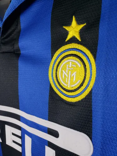 1998/1999 Retro Long Sleeve Internazionale Milan Home Football Jersey  — view 6