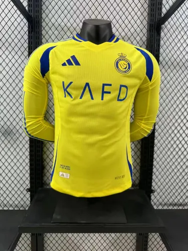 قميص النصر المنزلي بأكمام طويلة نسخة اللاعب لموسم 2024/2025 جودة تايلاندية — view 1
