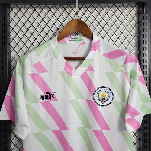 2023/2024 Manchester City Trainingsanzug Weiß Fußballtrikot AAA fan-gradät — view 3