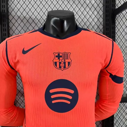 2025/2026 Manga Larga Versión Jugador Barcelona Tercera Camiseta Visitante Fútbol  — view 3
