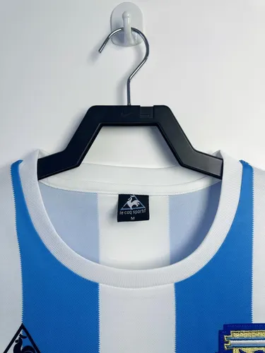 Camisa Casa Seleção Argentina Retrô Manga Longa 1986  — view 3