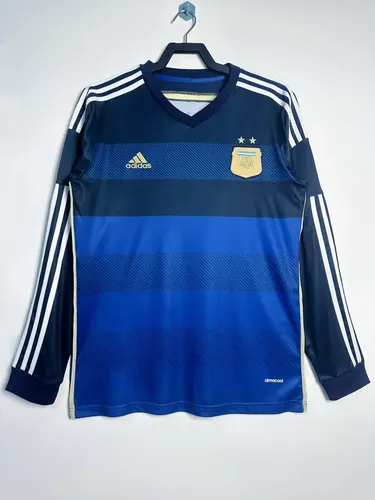 2014 Retro Langarm Argentinien Nationalmannschaft Auswärtstrikot 