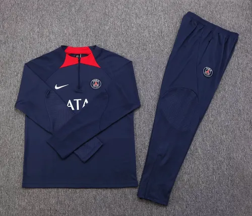 2022/2023 Psg Paris Saint-Germain Halb-Reißverschluss Trainingsanzug Königsblau Set — view 7