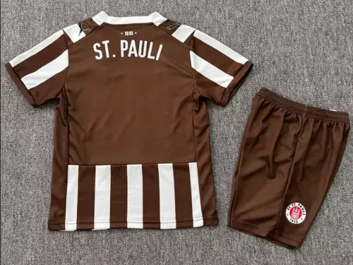 2025/2026 St. Pauli Heim Fußballtrikot AAA fan-gradät Kindergröße — view 2