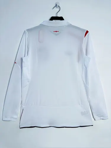 2006 Retro Langarm England Heim Trikot AAA fan-gradät — view 2