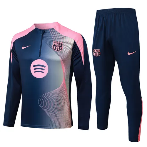 2025/2026 Barcelona Curve inkjet Half-Pull Training Suit Jersey  Set — view 1