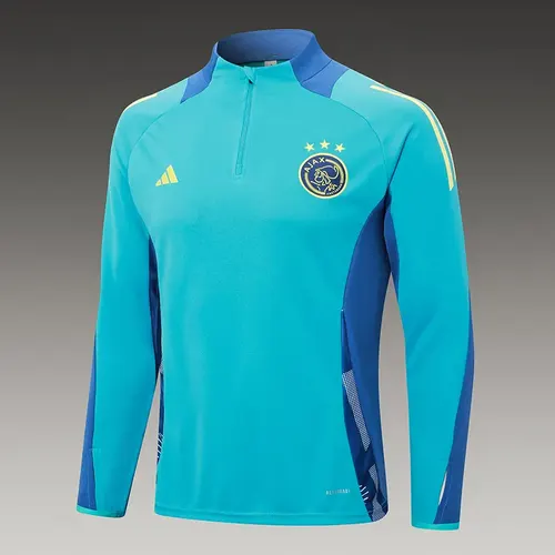 2024/2025 Ajax Half-Pull Training Suit Baby Blue Football Shirt  Set — view 2