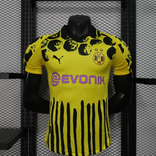 2025/2026 Maillot de football version joueur domicile rose publicitaire de Dortmund 