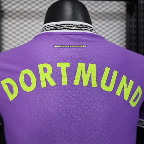 2025/2026 Version Joueur Dortmund Gardien Violet Maillot de football  landaise — view 8