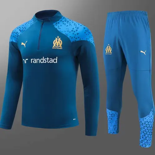 2023/2024 Olympique de Marseille Chándal de Entrenamiento Media Cremallera Azul — view 1