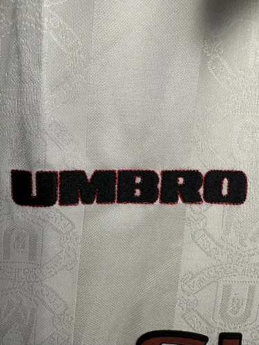 1998-1999 Retro Long Sleeve Manchester United Away White Football Shirt  — view 6